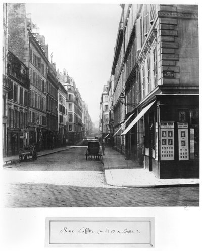 Rue Laffitte, from the Church Notre-Dame-de-Lorette, Paris by Charles Marville